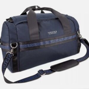 Versace Navy and Black Duffel Bag